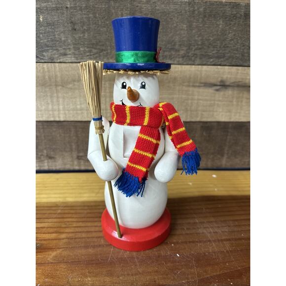 Vintage Nutcracker Village 1999 Snowman Nutcracker 9” Tall - Picture 1 of 5